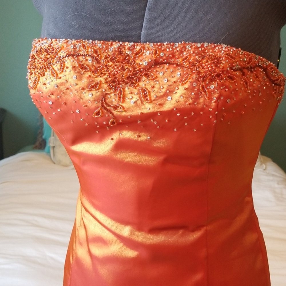 Orange prom dress